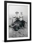 Teddy Roosevelt Sitting on Dead Water Buffalo with Rifle-null-Framed Photographic Print