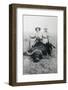 Teddy Roosevelt Sitting on Dead Water Buffalo with Rifle-null-Framed Photographic Print