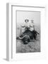 Teddy Roosevelt Sitting on Dead Water Buffalo with Rifle-null-Framed Photographic Print