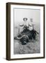 Teddy Roosevelt Sitting on Dead Water Buffalo with Rifle-null-Framed Photographic Print