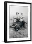 Teddy Roosevelt Sitting on Dead Water Buffalo with Rifle-null-Framed Photographic Print