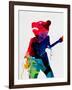 Teddybear Watercolor-Lora Feldman-Framed Art Print