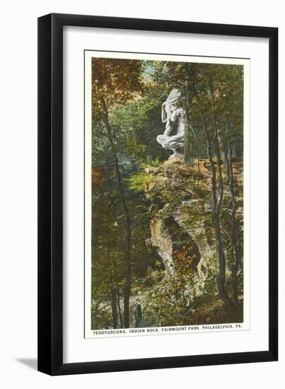 Teddyuscung, Indian Rock, Philadelphia, Pennsylvania-null-Framed Art Print