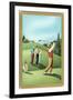 Teeing Off-null-Framed Art Print