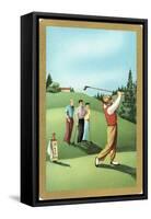 Teeing Off-null-Framed Stretched Canvas