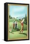 Teeing Off-null-Framed Stretched Canvas