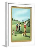 Teeing Off-null-Framed Art Print