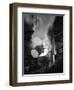 Teeming (Pouring) Molten Iron at Edgar Allens Steel Foundry, Sheffield, South Yorkshire, 1964-Michael Walters-Framed Photographic Print