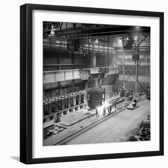 Teeming (Pouring) Molten Iron, Park Gate Iron and Steel Co, Rotherham, South Yorkshire, 1964-Michael Walters-Framed Photographic Print