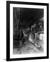 Teeming (Pouring) Molten Steel, Park Gate Iron and Steel Co, Rotherham, South Yorkshire, April 1955-Michael Walters-Framed Photographic Print