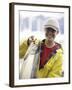 Teen Girl Holding a Fish-null-Framed Photographic Print