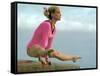 Teen Gymnast Cathy Rigby Performing on Balance Beam-John Dominis-Framed Stretched Canvas