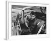 Teen Heartthrob Actor/Singer Frankie Avalon in Driver's Seat of His 1958 Pontiac Convertible-Peter Stackpole-Framed Premium Photographic Print