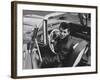 Teen Heartthrob Actor/Singer Frankie Avalon in Driver's Seat of His 1958 Pontiac Convertible-Peter Stackpole-Framed Premium Photographic Print