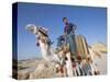 Teenage Boy on Camel in Front of the Great Colonnade, Palmyra, Syria, Middle East-Alison Wright-Stretched Canvas