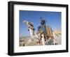 Teenage Boy on Camel in Front of the Great Colonnade, Palmyra, Syria, Middle East-Alison Wright-Framed Photographic Print