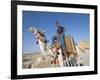 Teenage Boy on Camel in Front of the Great Colonnade, Palmyra, Syria, Middle East-Alison Wright-Framed Photographic Print