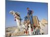 Teenage Boy on Camel in Front of the Great Colonnade, Palmyra, Syria, Middle East-Alison Wright-Mounted Photographic Print