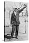 Teenage Boy Plays Catch, Ca. 1912-null-Stretched Canvas