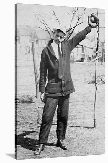 Teenage Boy Plays Catch, Ca. 1912-null-Stretched Canvas