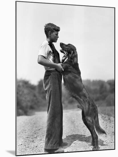 Teenage Boy with Irish Setter-Philip Gendreau-Mounted Photographic Print