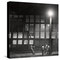 Teenage Boys Whiling Away a Summer Night on the Street-Gordon Parks-Stretched Canvas