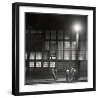 Teenage Boys Whiling Away a Summer Night on the Street-Gordon Parks-Framed Photographic Print