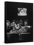 Teenage Couple Necking in a Movie Theater-Nina Leen-Framed Stretched Canvas