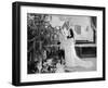 Teenage Girl Decorating Christmas Tree-null-Framed Photo