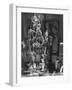 Teenage Girl Decorating Christmas Tree-null-Framed Photo