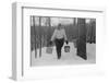 Teenage Girl Gathering Sap from Sugar Maple Trees, North Bridgewater, Vermont, 1940-Marion Post Wolcott-Framed Premium Photographic Print