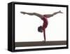 Teenage Girl on a Balance Beam-null-Framed Stretched Canvas