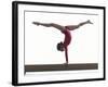 Teenage Girl on a Balance Beam-null-Framed Photographic Print