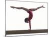 Teenage Girl on a Balance Beam-null-Mounted Photographic Print