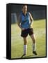 Teenage Girl on a Soccer Field-null-Framed Stretched Canvas