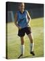 Teenage Girl on a Soccer Field-null-Stretched Canvas