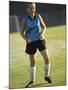 Teenage Girl on a Soccer Field-null-Mounted Photographic Print