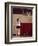 Teenage Girl Practicing Basketball Indoors-null-Framed Photographic Print