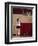 Teenage Girl Practicing Basketball Indoors-null-Framed Photographic Print