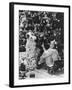 Teenage Girl with Presents under Christmas Tree-null-Framed Photo