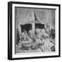 Teenage Girls at a Slumber Party Talking to Boys Who Are Standing Outside-Ed Clark-Framed Photographic Print