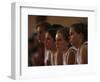 Teenage Girls Basketball Team Watching the Game from the Bench-null-Framed Photographic Print