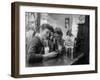 Teenage Girls Drinking Milkshakes at a Local Restaurant-Francis Miller-Framed Photographic Print