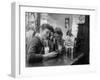 Teenage Girls Drinking Milkshakes at a Local Restaurant-Francis Miller-Framed Photographic Print