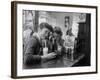 Teenage Girls Drinking Milkshakes at a Local Restaurant-Francis Miller-Framed Photographic Print