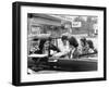 Teenage Girls Enjoying Milkshakes at Drive in Restaurant-Nina Leen-Framed Photographic Print