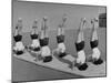 Teenage Girls from Hoover High School Standing on Their Heads in Gymnastics Class-Martha Holmes-Mounted Photographic Print