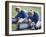 Teenage Girls in Soccer Uniforms Doing Stretching Exercises-null-Framed Photographic Print