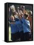 Teenage Girls on a Soccer Team Celebrating-null-Framed Stretched Canvas