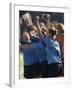 Teenage Girls on a Soccer Team Celebrating-null-Framed Premium Photographic Print